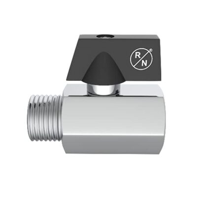 R. N. Brass Mini Ball Valve 1/2 Inch Male-Female (RN220015MF)