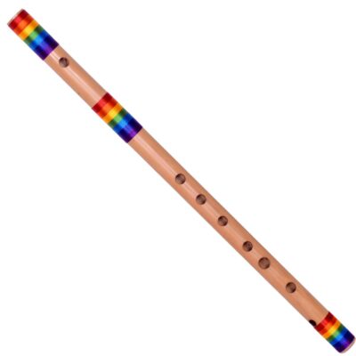 Foora Professional G Base Rainbow Flute Special Edition Right Hand 8 Hole Bamboo Bansuri Best for Beginners Size 25 Inches