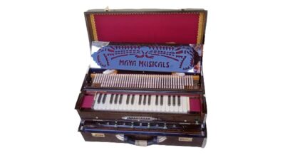 Harmonium Musical instruments 3.75 Octave 9 Scale Changer (with Coupler) Box Harmonium with 3 set of Palitana Reeds