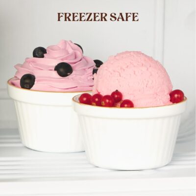 Larah by BOROSIL Ice Cream Bowl/Dessert Set – 190 ml, Set of 6 (Goldline)