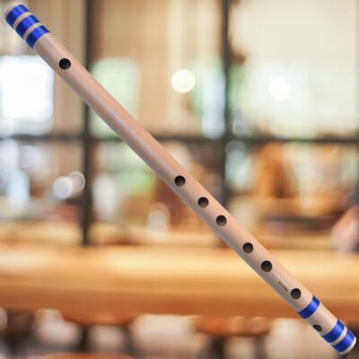 HARIPRASAD Flutes New Edition for Beginners C Scale Right Handed Assam Bamboo Bansuri Musical Instrument 19 inch Approx. (Blue)
