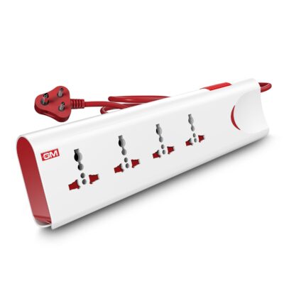 GM 3060 Extension Board with Surge Protector & 4 Universal Sockets (2m Cord)