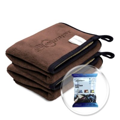 800 GSM Microfiber Cloth' - Ultra Soft Cleaning Cloth for Car, Bike - Polishing, Detailing, Highly Absorbent (Size - 40X40 Cm) (Set of 2 Pc) (Colour - Beige + Coffee)