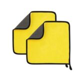 Car Accessices Cleaning - 800 GSM | Microfiber Car Cleaning Towel - Ultra-Thick, Dual-Sided Plush Cloth for Car Washing, Polishin – Scratch, Free, Absorbent Auto Care Accessory (Pack of 2)