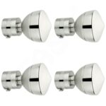 FAST CBS70 Stainless Steel Curtain Rod Finials (Pack of 4, Silver, 1-Inch)