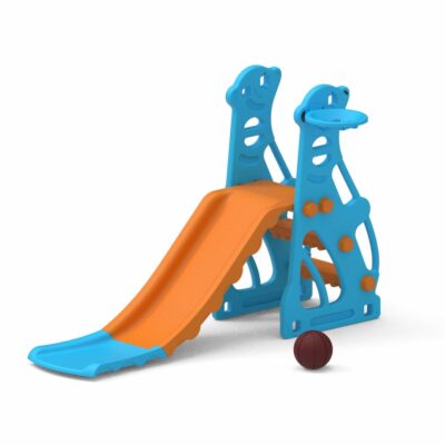 Amazon Brand – Solimo Garden Penguin Slide with Basketball | Indoor & Outdoor Play Toy for Kids 2–4 Years | Safe & Fun | Easy Assembly | Multicolor