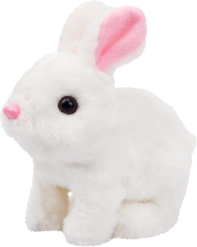 MANRUK Hopping Walking Bunny Toy with Sounds – Jumping, Wiggling Ears & Interactive Rabbit for Kids