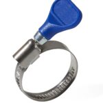 GLUN Stainless Steel Hose Clamps – Adjustable 3–19mm Water Pipe & Worm Gear Clamps with Plastic Turn Key (Pack of 10
