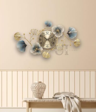 Metal Wall Clock Big Antique Decorative Home Interior Stylish Watch & Silent Machine Gold for Bedroom/Living Room- 70CM,Analog