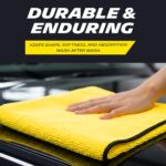 500 GSM Pack of 2 (35X75 cm) Microfiber Cleaning Cloth for Car Double Sided, Super Absorbent, Lint-Free & Scratch-Free, Durable Ultra-Plush Cleaning Towel for Car, Bike & Glass