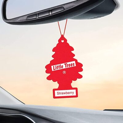 Car Air Freshener | Hanging Tree Provides Long Lasting Scent for Car, Home & Office | Automatic Air Freshener | Strawberry Freshener - (Pack of 1)