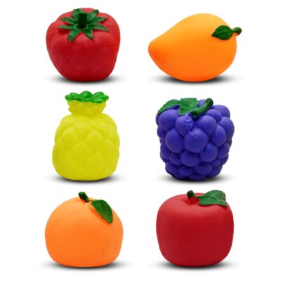 Jankee’s Chu Chu Fruit Bath Toy Set – 6 Pcs, Multicolor