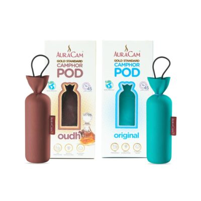 Gold Standard Camphor Pods (1 Original + 1 Oudh) - Pack of 2 - Organic Camphor Cone Air freshener For Room, Car, Bathroom, Office & Toilet | Long-Lasting Camphor pods