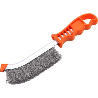 Harden Professional 225mm Hand Steel Wire Brush Scraper – Plastic Handle for De-Rusting, Polishing, and Cleaning Metal Surfaces