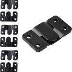 Elexa Stainless Steel Z-Shaped Picture Hangers – Flush Mount Brackets for Frames, Mirrors & Shelves (Pack of 4, Black)