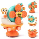 Storio 5-in-1 Baby Suction Spinner Toy – Orange & Cream
