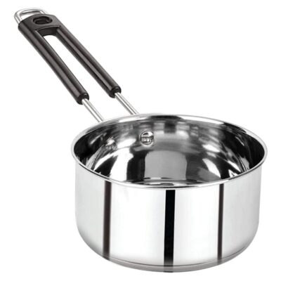 AADHIK Stainless Steel Sauce Pan | Tea & Milk Pan | Heavy Gauge 1.5 L (Induction & Gas Stove Friendly, Silver)