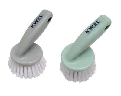 KWEL Wash Basin Cleaning Plastic Brush with Medium Scrubber – Multipurpose Dirt Cleaning – Pack of 2, Multicolor
