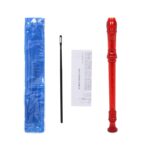 JUAREZ JRF100RD Claró Descant German Style 8 Holes Soprano Recorder Flute with Cleaning Rod Suitable for School Ensembles | Home Practice | Music Classes | Gift, Red with Cleaning Rod & Case
