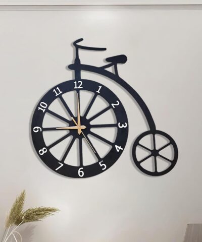 Cycle Wall Clock for Living Room Stylish Latest | Decorative Metal Clock – Stylish Fancy Wall Watch for Office, Bedroom, Hall, Kitchen | Latesy Big Size Modern Wall Decor for Home