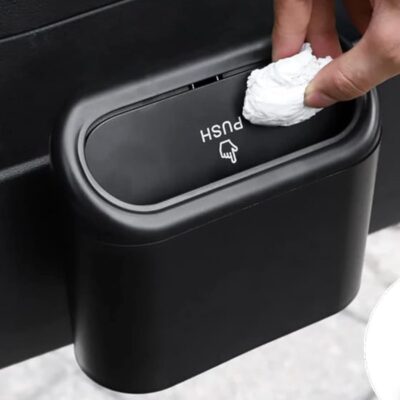 car mini car dustbin accessories for Car Trash Bin Can Holder Dustbin Hanging: Black Automotive Garbage Can Bin Trash Container for Auto Cars, Dust Bin, Home, Office,(Black Pac for 1)