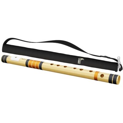 FOXIT MUSICAL Flutes Right-Handed C Natural Tuned with Tanpura A=440Hz PVC Fiber (PVC C NATURAL LEFT) (With Carry Bag)
