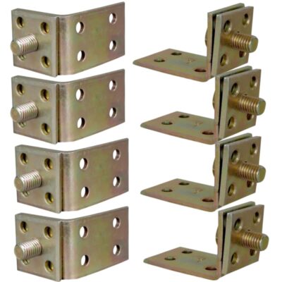DEEGAA MART Bed Rail L Brackets – Heavy Duty Steel Bed Frame Connectors for Wooden Beds (4 Sets)