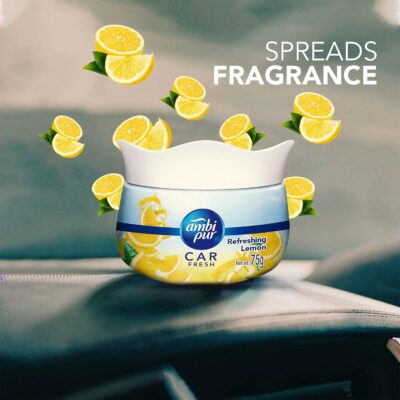 Car Freshener Gel, Refreshing Lemon, 75 g