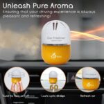 RefreshDrive Twist-Activated Car Gel Air Freshener - Lemon Blast - Pack 1, Long-lasting Fragrance up to 30 Days, Auto Scent Diffuser with Easy On-Off, Odor Eliminator for Car Interior