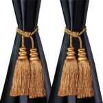 Kuber Industries Gold Polyester Curtain Tie Back Tassel Set – Pack of 2