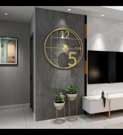 Golden Minimalist Wall Clock
