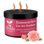 Damascus Rose Car Air Freshener, Car Perfume Gel, 60g | Leakproof Air Freshener | Floral Scent Car Perfume | Long-Lasting 45 Days | Premium Car Accessories