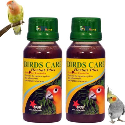 VAYINATO Birds Care Herbal Plus Tonic | Health Supplement for All Birds | Liver Protection & Immunity Booster (60 ml, Pack of 2)