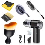 6 PCS - 3in1 Vacuum Microfiber Car Duster Kit|Interior & Exterior Cleaning Detailing Tool|Scratch & Lint Free, Pollen Removing|Car Extendable Long Car Duster (6 PC Car)