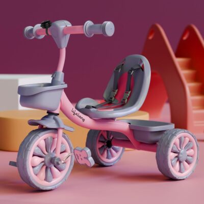Lifelong Kids Trike Cycle with EVA Wheels, Baskets & Parental Control – 2–5 Years