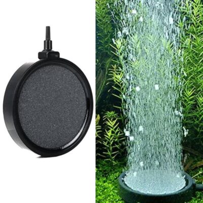 VAYINATO 3-Inch Round Air Stone Disc Bubble Diffuser for Aquarium, Fish Tank & Hydroponics – Ceramic Airstone (Air Pump Not Included)