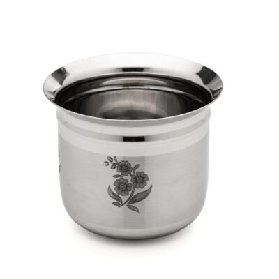 Expresso Stainless Steel Deep Water Gunj | Flat Bottom Milk Pot, Tope/Patila/Bhagona/Tapeli | Heavy Gauge Cooking Vessel for Home & Kitchen (400 ml)