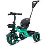 Amazon Brand – Symactive Kids Tricycle with Parental Control & Basket – Ice Blue