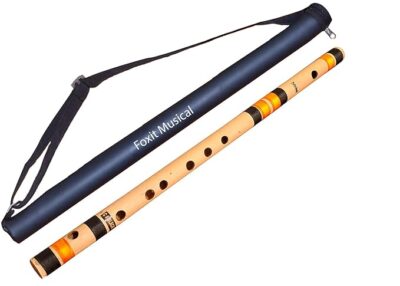 Foxit Professional Flutes C Sharp Medium Right-Hand Bansuri Size 18.5 inches With Free Carry Cover