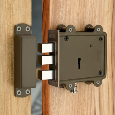 DUKE Door Lock – 125mm, 8 Levers, Double Action with 3 Chrome Keys, Grey Finish