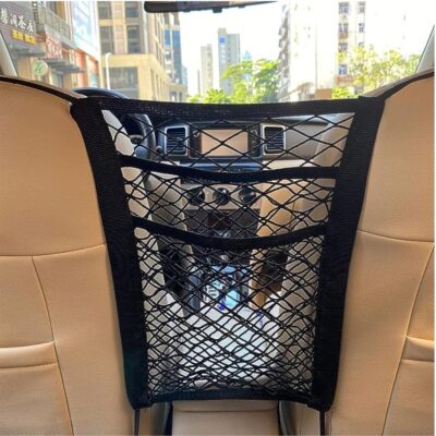 car mesh Organizer car mid net Between car Front Seats car Storage Accessories Interior car seat net Holder Barrier of Backseat Pet Kids,Cargo Tissue Purse Holder,Driver Storage Netting Pouch