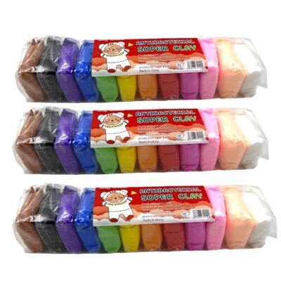 Samvardhan Non-Toxic Foam Clay Set | 12 Bright Colors with 3 Tools | Pack of 36 (3 Pieces Each Color) | Soft, Safe & Creative Clay for Kids