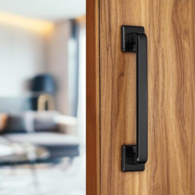 SENSI 8-Inch Stainless Steel Main Door Pull Handle – Heavy Duty & Stylish (Black, Pack of 1)