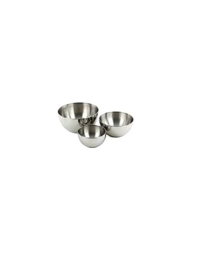 LIEFDE Stainless Steel Mixing & Serving Bowl Set of 3 (1200ml, 2000ml, 4200ml) – Silver