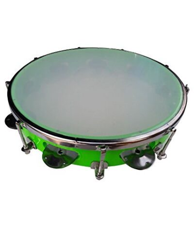 SAI Musical Fiber Dafla/Tambourine Random Color 8-inch Hand Percussion Musical Instrument