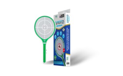 PCI EXPERTO Rechargeable Mosquito Killer Bat | 1200mAh Li-ion Battery | 90-Day Standby | USB Charging | LED Light | Made in India