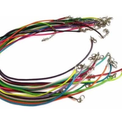 Ditya Crafts Necklace Rope/Thread with Multi Color and Adjustable Hook Assorted for Jewelry Making Design 8 * 9 * 3 Each 20"