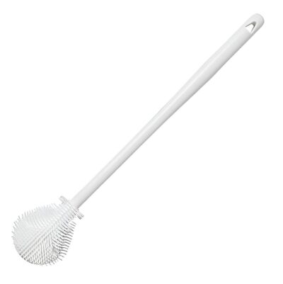 Silicone Bottle Cleaning Brush, 360 Degree Rotational, Flexible Soft Bristle, Long Handle Cleaning Brush for Jar, Cup, Glass Mug Container and Kitchenware (29 × 5.5 × 1cm) Pack of 1