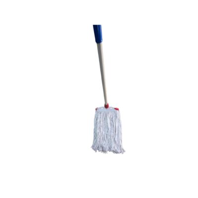Dust Out Pure Cotton Floor Cleaning Mop with Metal Handle – Super Absorbent White Yarn for Home & Commercial Use – Heavy-Duty Wet Cleaning for Tiles, Wood & Hard Floors (Pack of 1)(9inch Wide Clip)