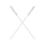Long Straw Cleaning Brush Stainless Steel Nylon Thin Pipes Drinking Straw Washing Cleaning Brushes/Straw Brushes with Tiny Bristles, for Tumbler, Sippy Cup, Bottle and Tube, Pack of 2